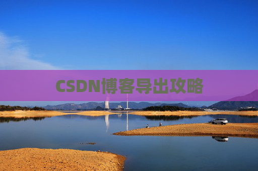 CSDN博客导出攻略